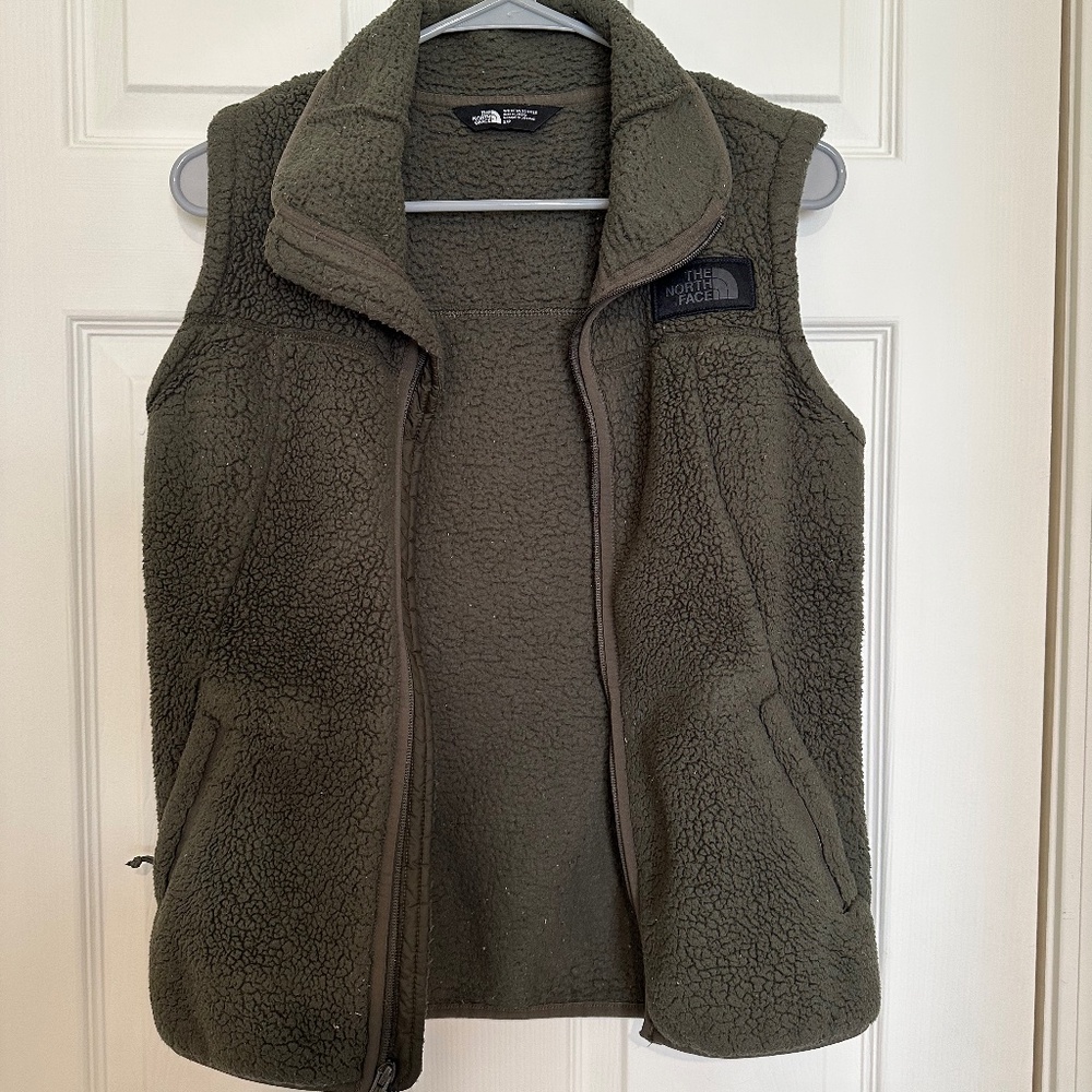 North Face fuzzy vest